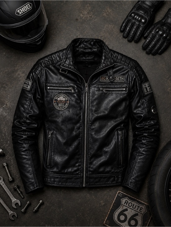Other - New Men's Autumn High Quality Fashion Coat Leather Jacket Motorcyle